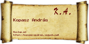 Kopasz András névjegykártya